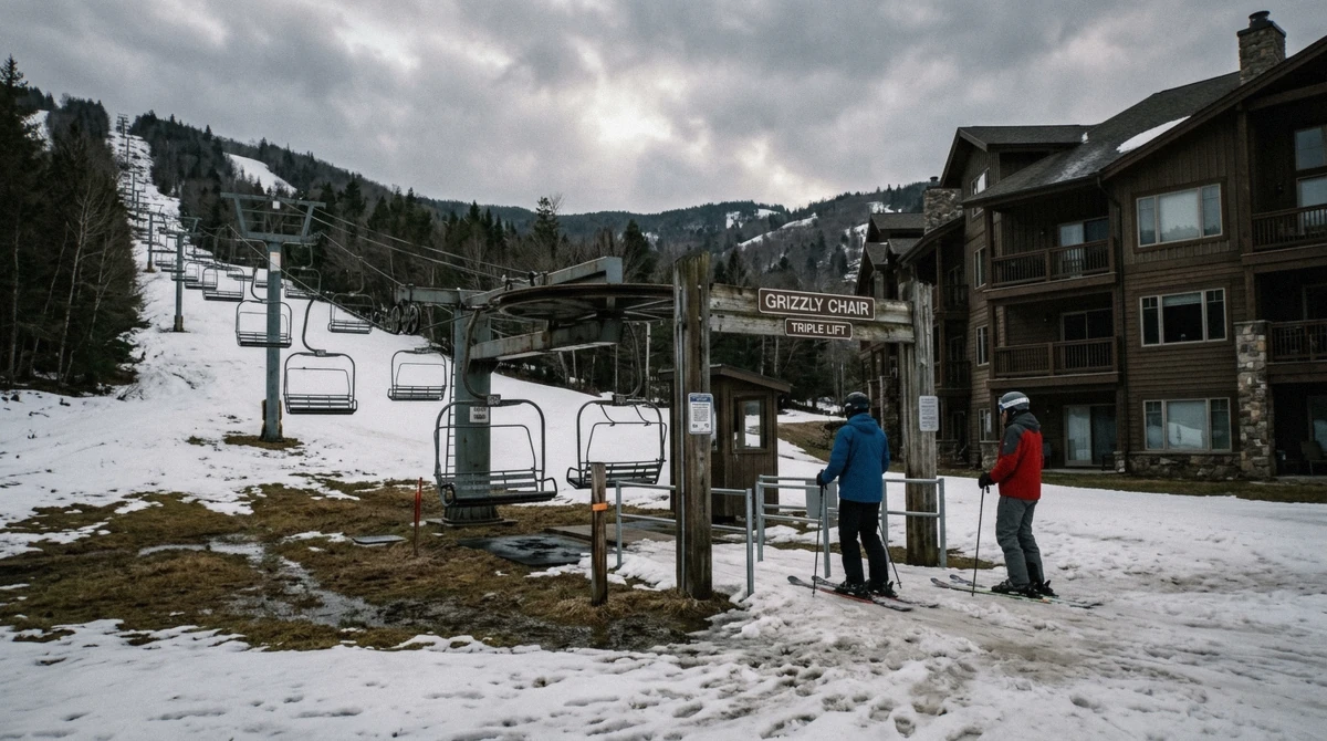 The Elkhorn Lift triple chair serving the ski-in ski-out lodging corridor at Beaver Creek, Colorado