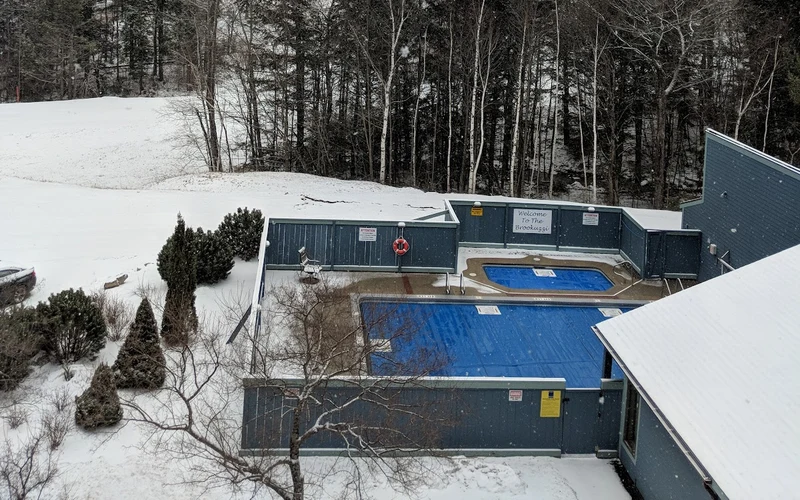 Brookside Condominiums beside the Road Runner trail near White Cap Lodge, Sunday River, Maine, ski-in ski-out lodging