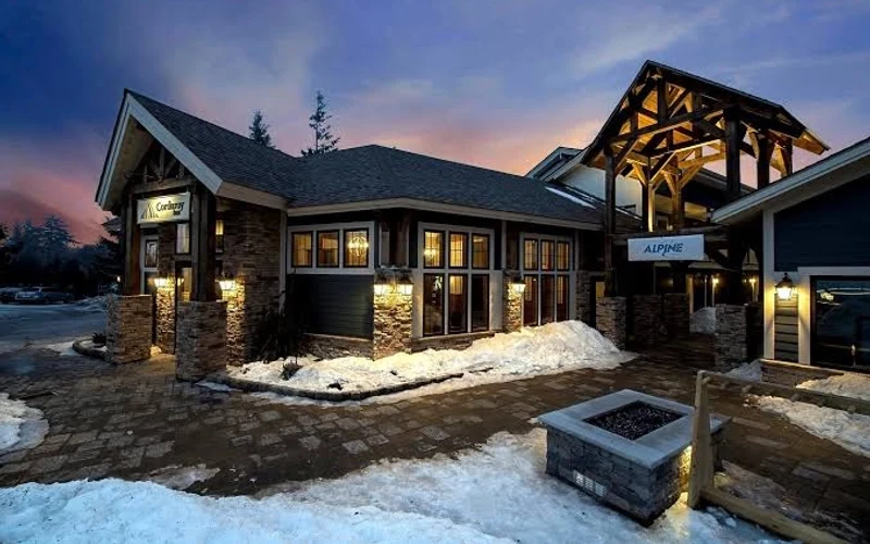 The Corduroy Inn and Lodge on the North Mountain ridge, the best-rated ski-in ski-out lodging at Snowshoe Mountain, West Virginia