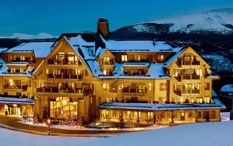 Crystal Peak Lodge beside the Independence SuperChair at the Peak 7 base, ski-in ski-out lodging in Breckenridge, Colorado
