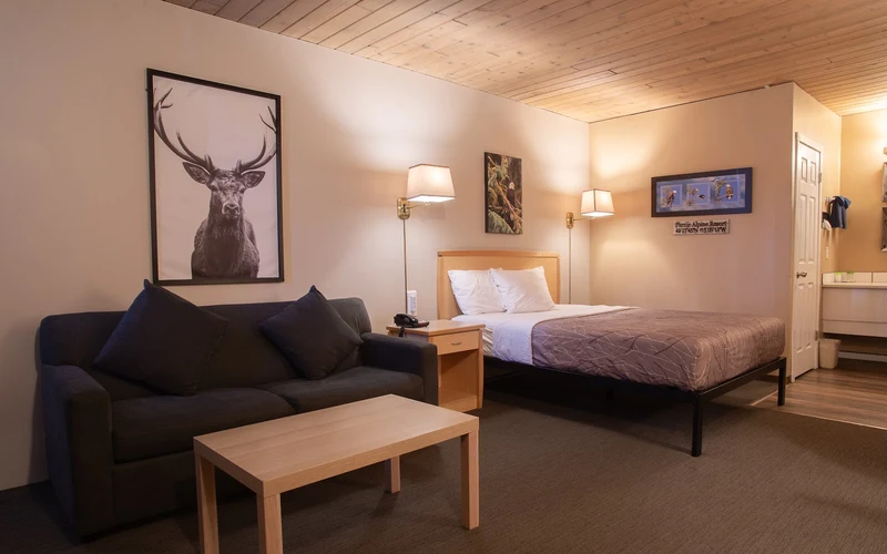 EasyStay Inn & Suites on the Crowsnest Highway in town, shuttle-distance lodging from the ski-in ski-out properties at Fernie Alpine Resort, British Columbia