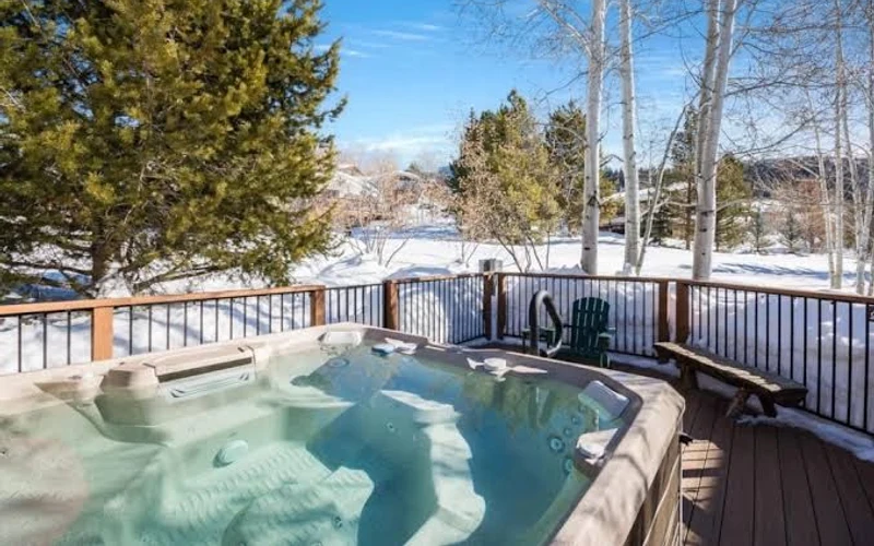 Three-bedroom townhome at the Enclave, a bus ride below the ski-in ski-out lodging in Steamboat, Colorado