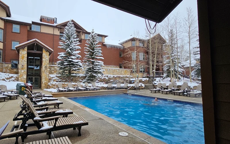 Grand Timber Lodge on Snowflake Drive near the Snowflake lift in Breckenridge, Colorado