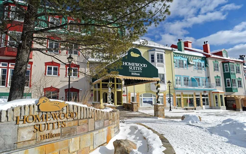 Homewood Suites on Chemin de la Chapelle, a ski-in ski-out hotel above the pedestrian village at Mont-Tremblant, Quebec