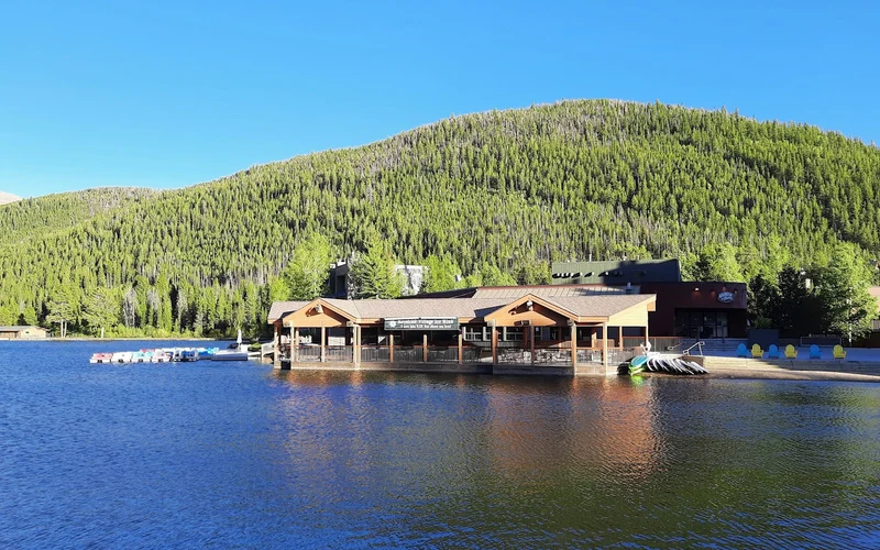 Keystone Lodge and Spa beside Keystone Lake in Lakeside Village, a shuttle from the ski-in ski-out lodging at Keystone, Colorado