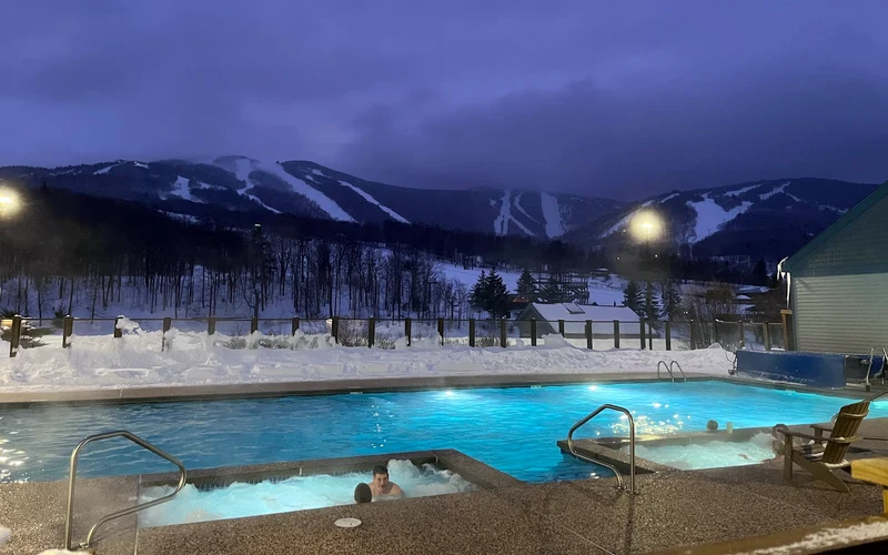 Killington Grand Resort Hotel at the Snowshed base, the only ski-in ski-out hotel lodging at Killington, Vermont