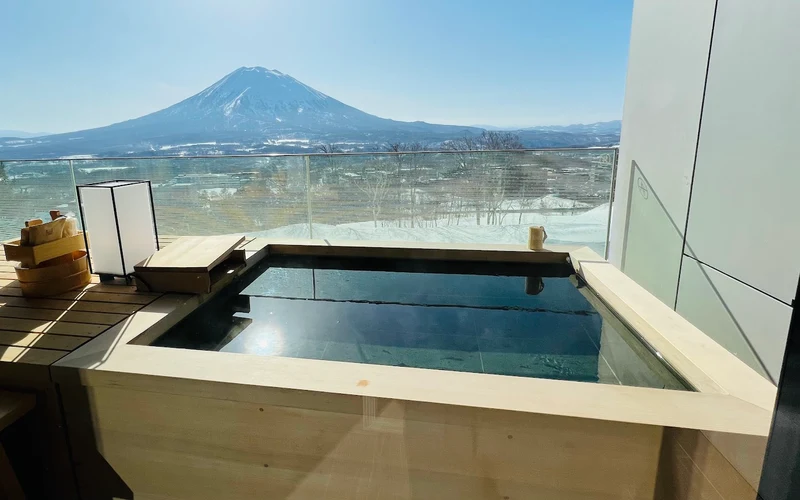 MUWA Niseko at the Ace Gondola base station in Grand Hirafu, ski-in ski-out lodging in Niseko, Japan