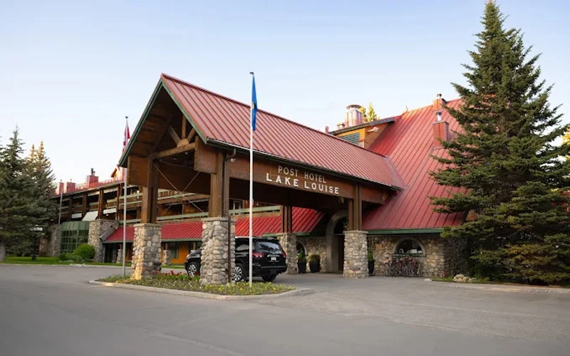 The Post Hotel & Spa in Lake Louise village, shuttle-access lodging for the ski-in ski-out hotels question in Banff National Park, Alberta