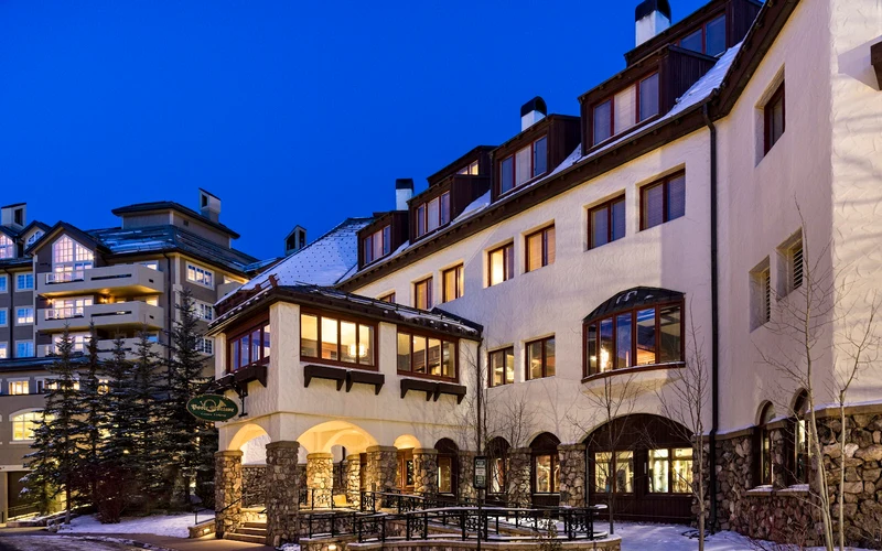 Poste Montane Lodge on Avondale Lane in the village core, a walk from the ski-in ski-out hotels of Beaver Creek, Colorado