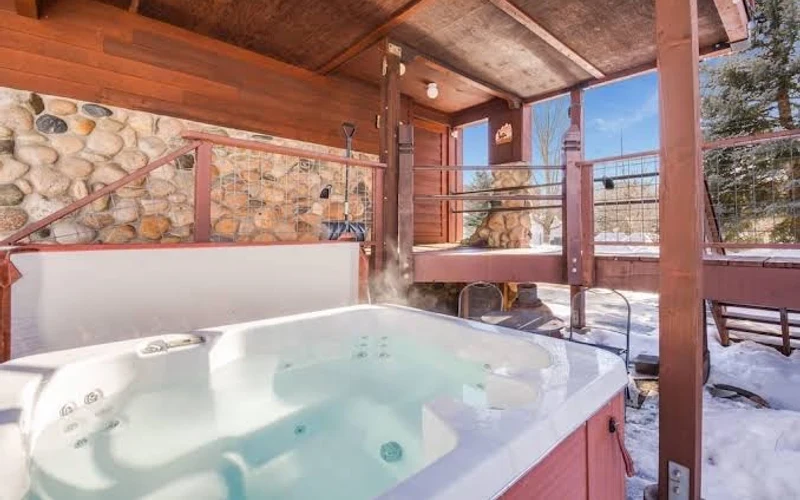 Two-bedroom house on Soda Creek downtown, three miles from the ski-in ski-out lodging in Steamboat, Colorado