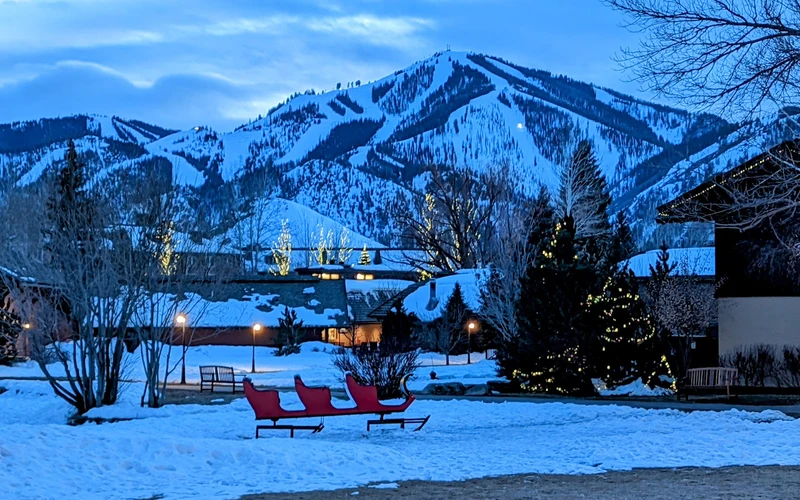 The Sun Valley Inn on Kitzbuhler Strasse in Sun Valley Village, Idaho, walking distance from Dollar Mountain and a shuttle from the ski-in ski-out lodging most searchers expect