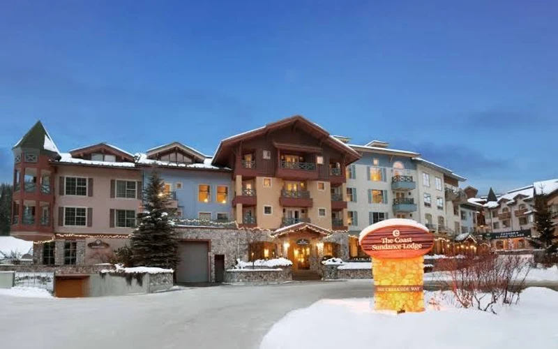 Sundance Lodge at the base of the Sundance Express chairlift, ski-in ski-out lodging in Sun Peaks village, British Columbia