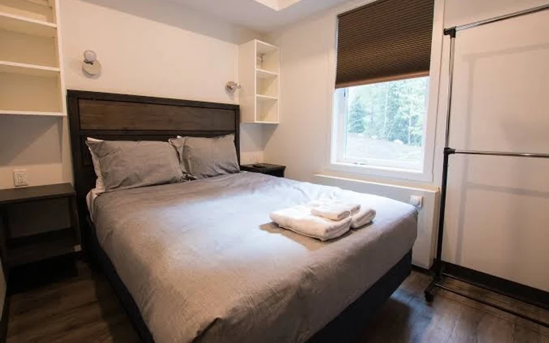 The Burfield across from the Burfield chairlift, ski-in ski-out lodging 2 km below Sun Peaks village, British Columbia