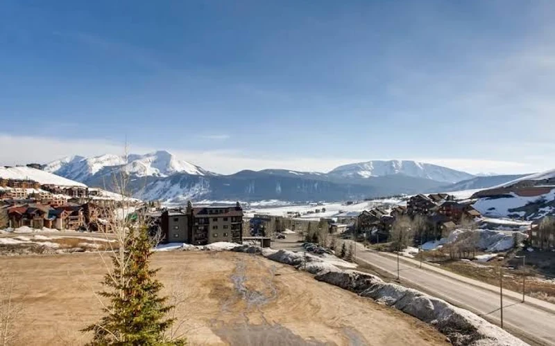 The Plaza by CBMR on Snowmass Road, ski-in condos a short walk from the ski-in ski-out lodging at Crested Butte, Colorado