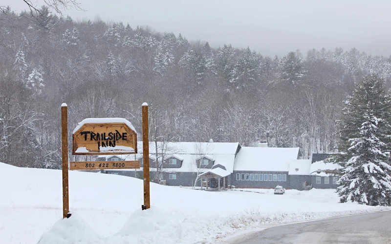 The Trailside Inn on Coffeehouse Road, a drive from the ski-in ski-out lodging at Killington, Vermont