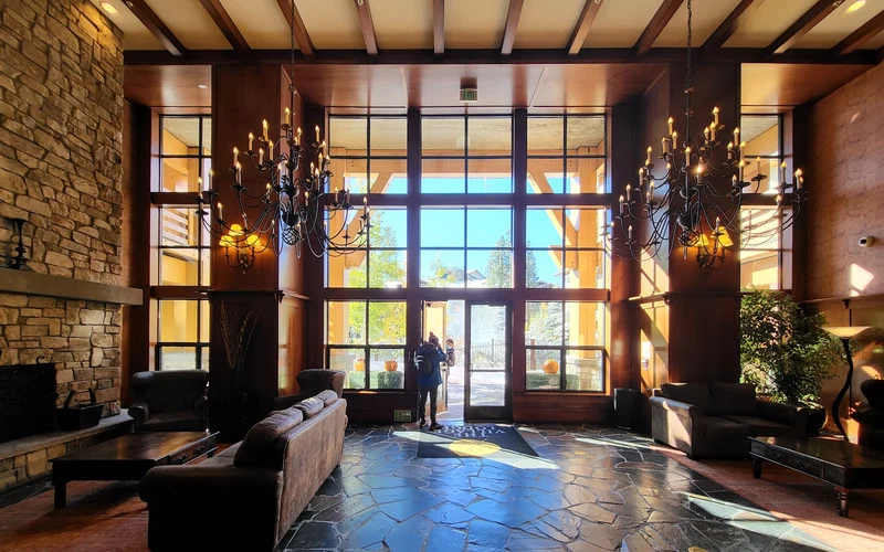 The Village Lodge at The Village at Mammoth, ski-in only lodging below Canyon Lodge, Mammoth Lakes, California