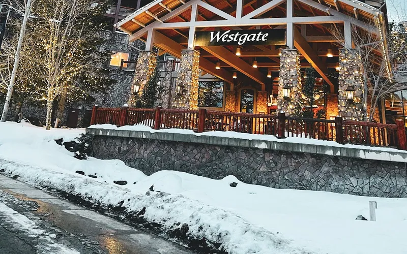 Westgate Park City Resort and Spa across the plaza from the Red Pine Gondola at Canyons Village in Park City, Utah