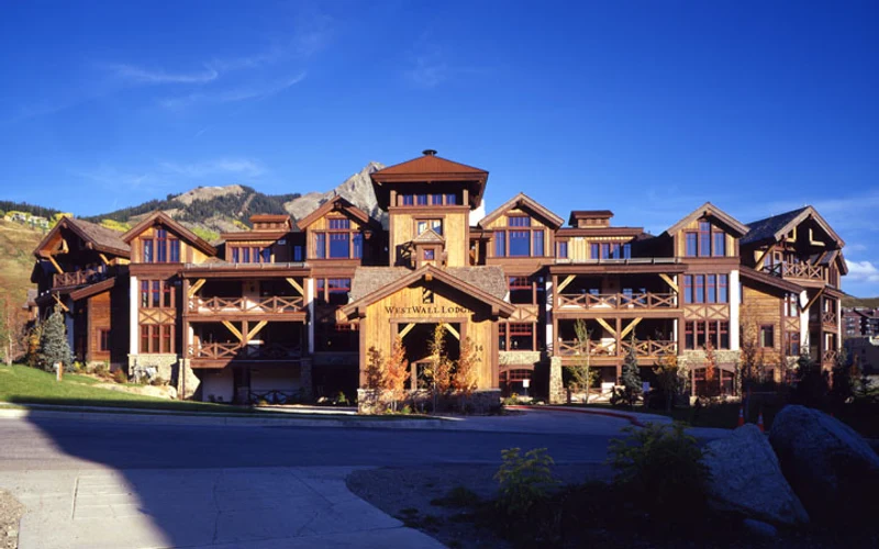 WestWall Lodge beside the West Wall lift, the one bookable ski-in ski-out lodging at Crested Butte, Colorado