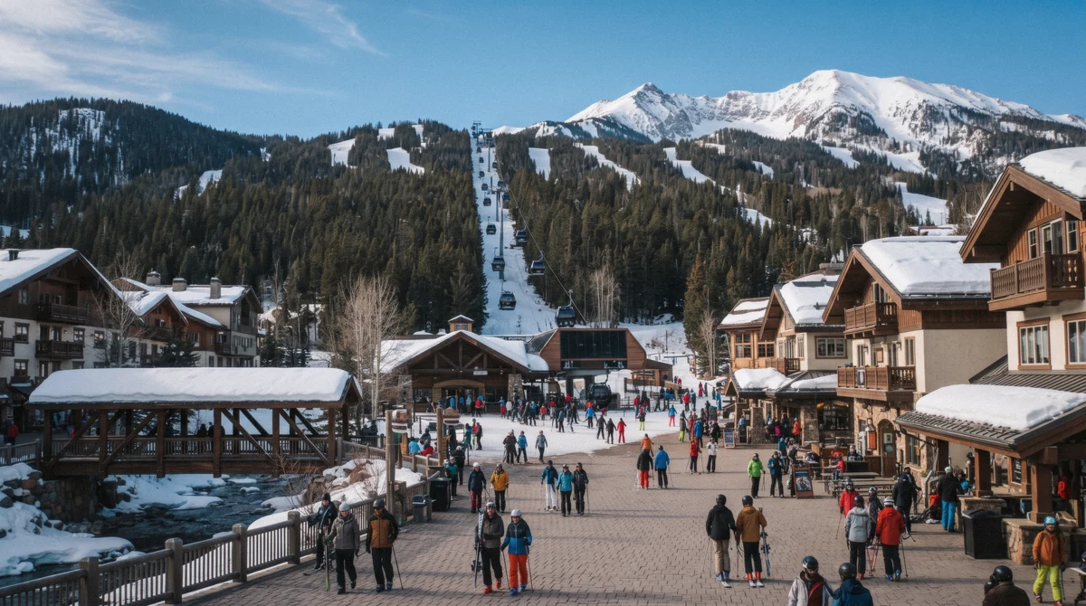 The Gondola One base at the foot of Vail Village, the plaza most ski-in ski-out hotels in Vail actually return to